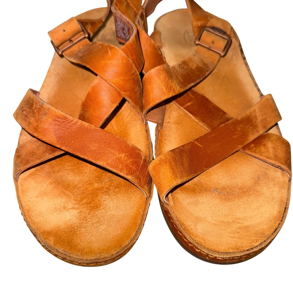 Chaco Women's Leather Strappy Sandals in Cognac Brown - Picture 2 of 11